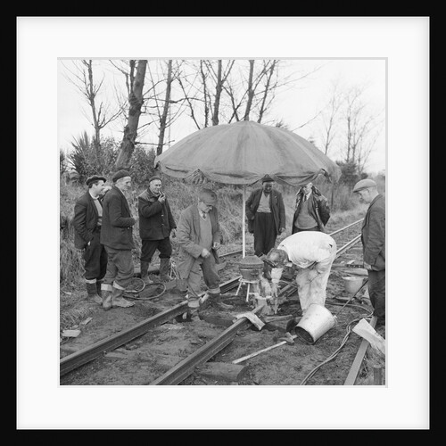 Welding railway line, Isle of Man by Manx Press Pictures