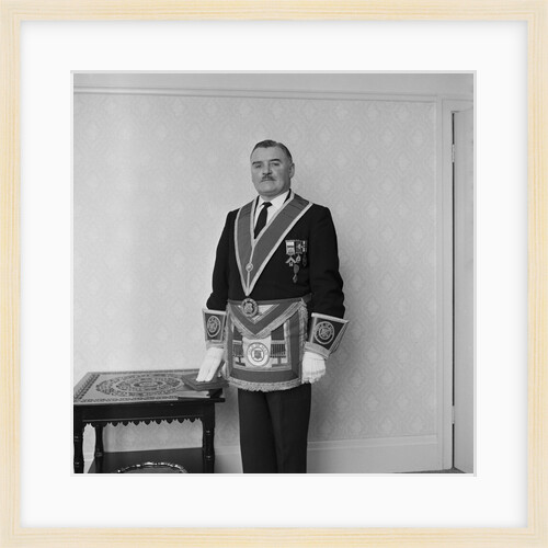 Ernest Ackary in Masonic dress, Isle of Man by Manx Press Pictures