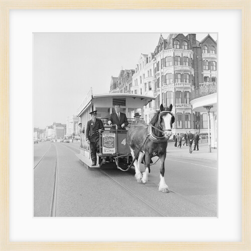 Travel agents on horse tram, Douglas Promenade by Manx Press Pictures