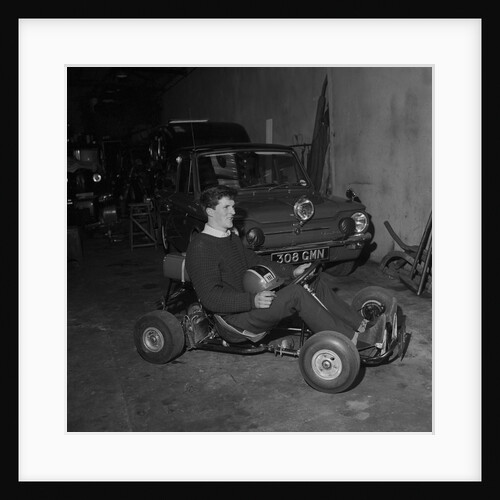 Mr Magee on go-kart, Isle of Man by Manx Press Pictures