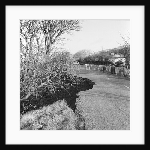 Road collapse on TT Course at Handley's by Manx Press Pictures