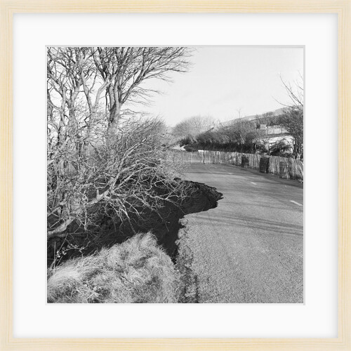 Road collapse on TT Course at Handley's by Manx Press Pictures