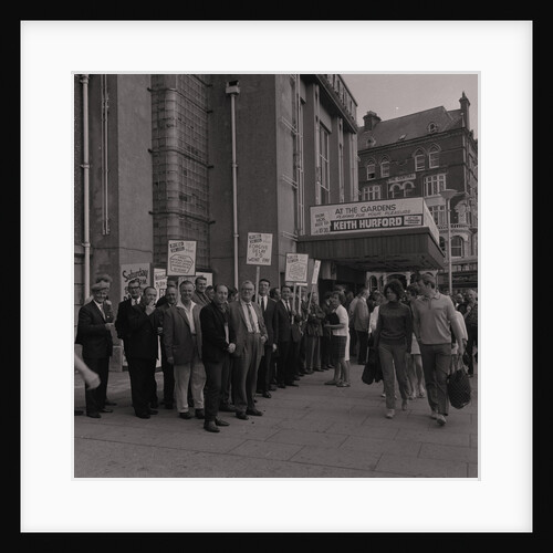 G.P.O. strike picket, Villa Marina by Manx Press Pictures