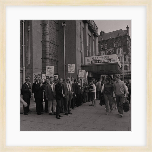 G.P.O. strike picket, Villa Marina by Manx Press Pictures
