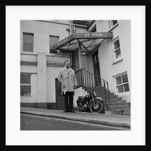 Bill Quayle outside police station, Isle of Man by Manx Press Pictures