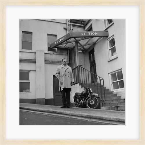 Bill Quayle outside police station, Isle of Man by Manx Press Pictures