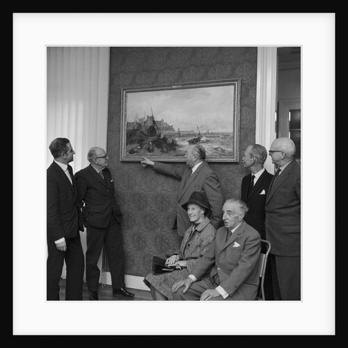 Unveiling of the painting 'Peel Castle and Shore' by Henry James Holding, Manx Museum, Douglas by Manx Press Pictures
