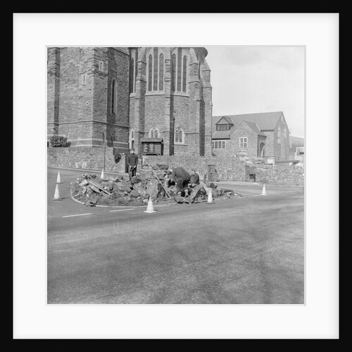 Demolition of War Memorial, Braddan by Manx Press Pictures