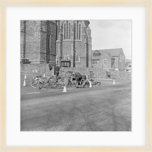 Demolition of War Memorial, Braddan by Manx Press Pictures