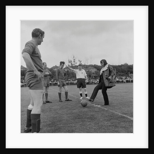 George Best kicking-off charity football match by Manx Press Pictures