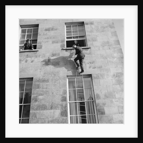 Fire escape demonstration, Castle Mona, Douglas by Manx Press Pictures