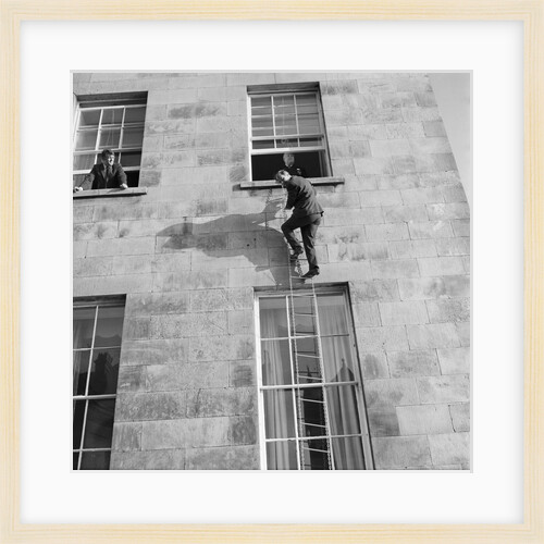 Fire escape demonstration, Castle Mona, Douglas by Manx Press Pictures