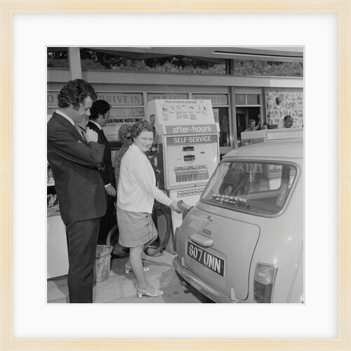 Petrol station auto pay kiosk, Geoff Duke's Garage on Peel Road by Manx Press Pictures