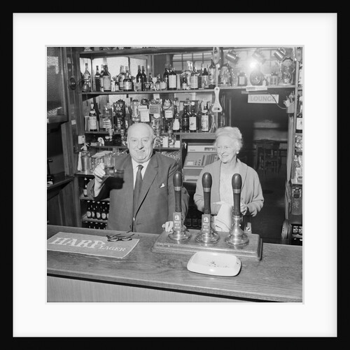 Retiring publican behind the bar, Isle of Man by Manx Press Pictures