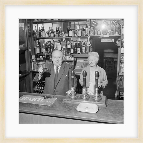 Retiring publican behind the bar, Isle of Man by Manx Press Pictures