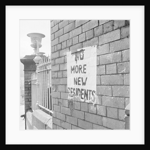 'No More New Residents' bill poster by Manx Press Pictures