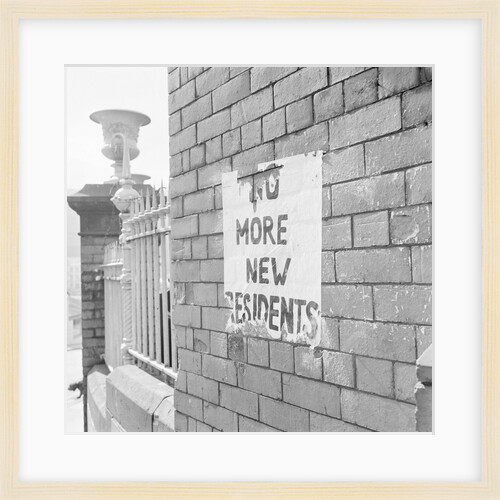 'No More New Residents' bill poster by Manx Press Pictures