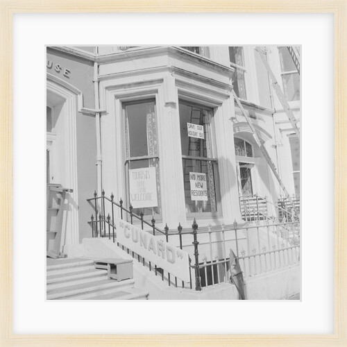 Protest posters at Silver Sands hotel by Manx Press Pictures