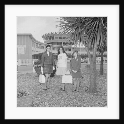 Tourism workers at the Sea Terminal by Manx Press Pictures