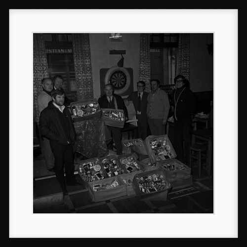 Publicans with Christmas hampers, Isle of Man by Manx Press Pictures