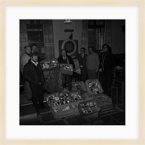 Publicans with Christmas hampers, Isle of Man by Manx Press Pictures