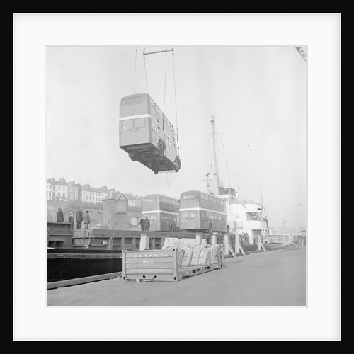 New buses arrive off boat, Douglas Harbour by Manx Press Pictures