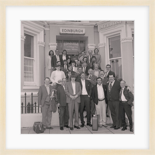 Dart players outside Edinburgh hotel by Manx Press Pictures