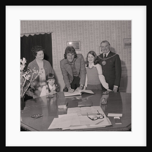Ray Clemence, goalkeeper for Liverpool football team, in the Mayor’s parlour by Manx Press Pictures