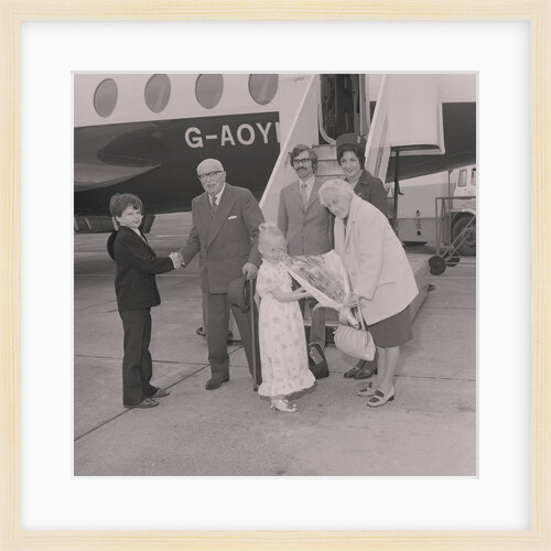 Visitors to the Isle of Man for 70 years arrive at Ronaldsway Airport by Manx Press Pictures