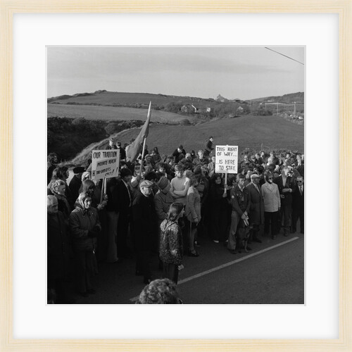 Protest march at Peel by Manx Press Pictures