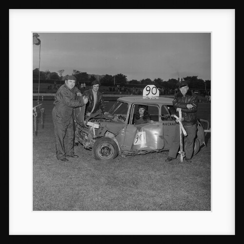 Stock car racing (Dave Craine in driver's seat) by Manx Press Pictures