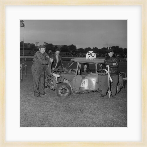 Stock car racing (Dave Craine in driver's seat) by Manx Press Pictures