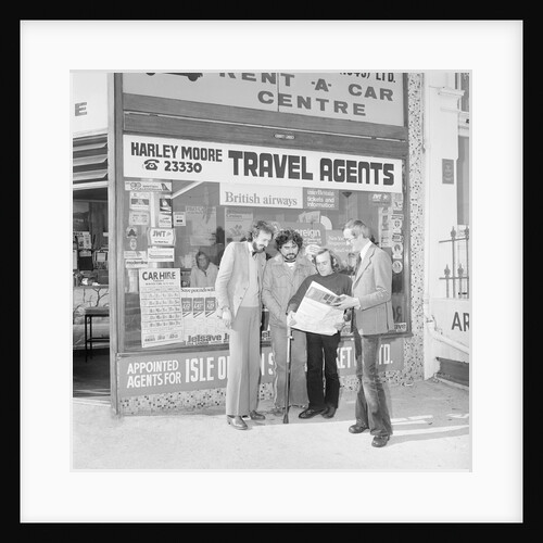 Australian TT rider at Harley Moore Travel Agents, Isle of Man by Manx Press Pictures