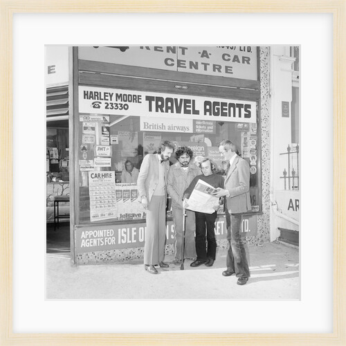 Australian TT rider at Harley Moore Travel Agents, Isle of Man by Manx Press Pictures