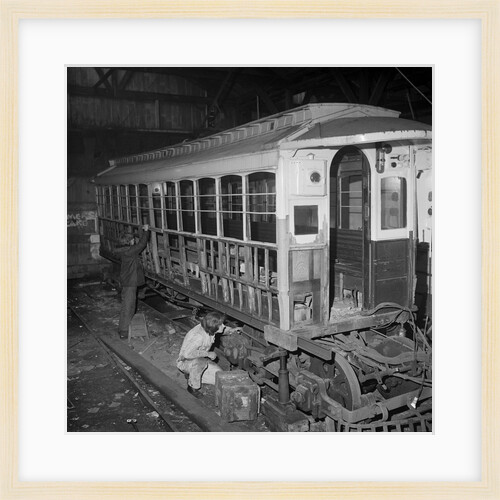 Manx Electric Railway car being rebuilt by Manx Press Pictures