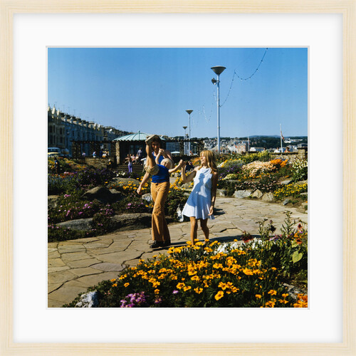 Holidaymakers in sunken gardens, Douglas Promenade by Manx Press Pictures