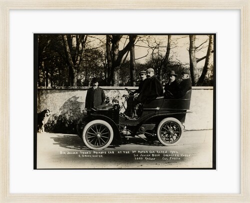 Sir Julian Orde's private motorcar at the first motorcar races 1904 by Anonymous