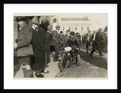 T.R. Jones on a motorcycle by Thomas Horsfell Midwood