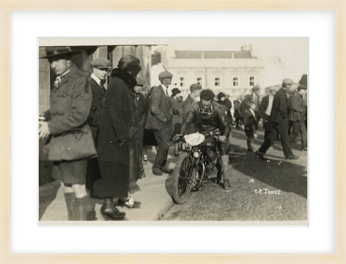 T.R. Jones on a motorcycle by Thomas Horsfell Midwood