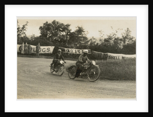 Two riders rounding Ramsey Hairpin, TT (Tourist Trophy) by Thomas Horsfell Midwood