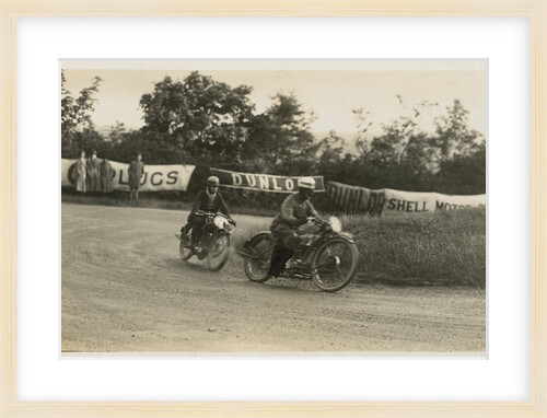 Two riders rounding Ramsey Hairpin, TT (Tourist Trophy) by Thomas Horsfell Midwood