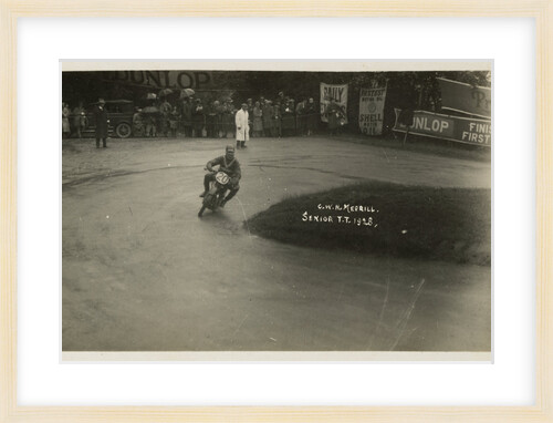 G.W.H. Merrill aboard machine number 20, 1928 Senior TT (Tourist Trophy) by Thomas Horsfell Midwood