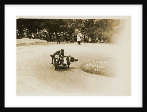 A.E. Taylor aboard sidecar outfit (number 32), 1925 Sidecar TT (Tourist Trophy) by Thomas Horsfell Midwood