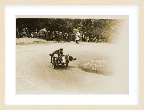 A.E. Taylor aboard sidecar outfit (number 32), 1925 Sidecar TT (Tourist Trophy) by Thomas Horsfell Midwood