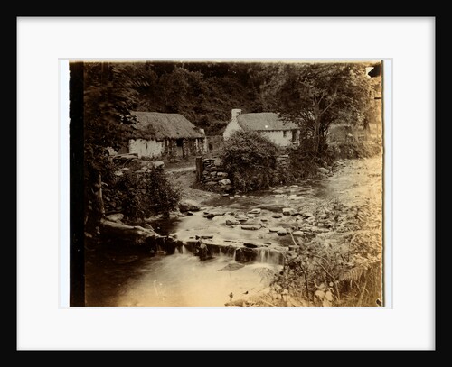 Glen Auldyn Cottages and weir by W. H. Tomkinson