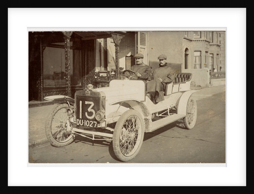 T.C. Pullinger in a Beeston Humber, 1907 Tourist Trophy motorcar race by Anonymous