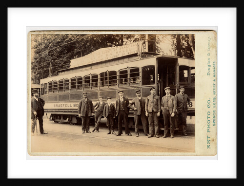 John Mylroie with Railway men at Laxey Station by Spence Lees