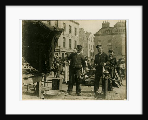 Men gutting fish on North Quay, Douglas by Anonymous