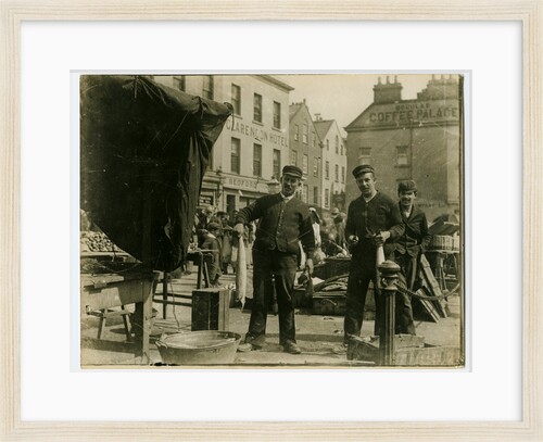 Men gutting fish on North Quay, Douglas by Anonymous