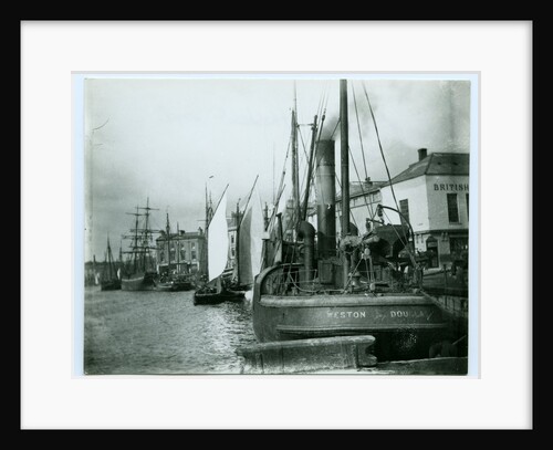 Douglas Inner Harbour and shipping by John Miller Nicholson